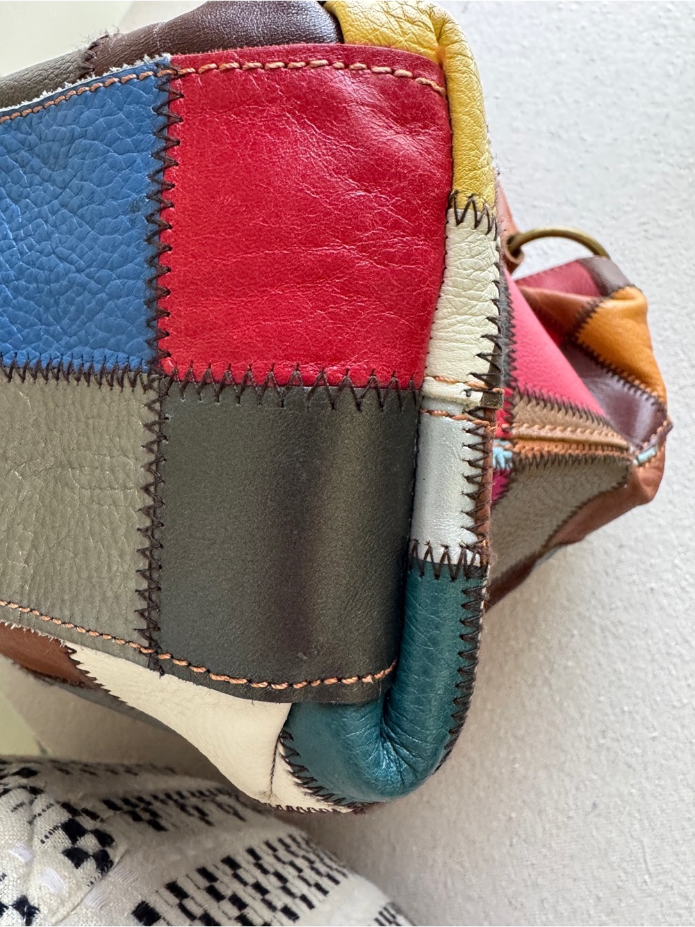 STELLA & MAX multicolor Patchwork Leather Hobo Bag - Picture 4 of 14